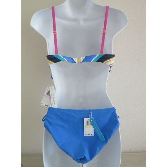 Bleu Rod Beattie RBCB20114 Women's Sz 6 Top, Sz 4/6 Bottom Multicolor Bikini Set - Picture 2 of 12